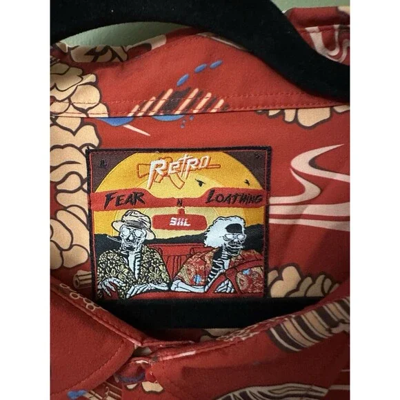 Retro Rifle Fear N Loathing In Las Vegas Dr. Gonzo Hawaiian Shirt Men's 3XL - Picture 4 of 12